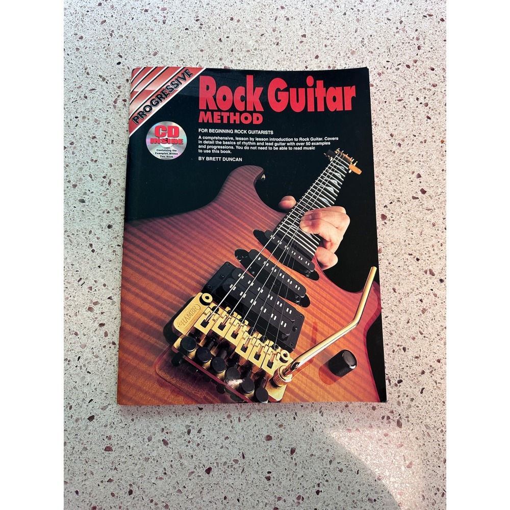 Progressive Rock Guitar Method Brett Duncan Instructional Book with CD Beginner